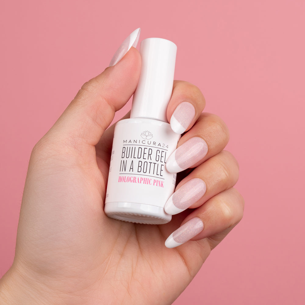 Builder Gel in a Bottle Holographic Pink