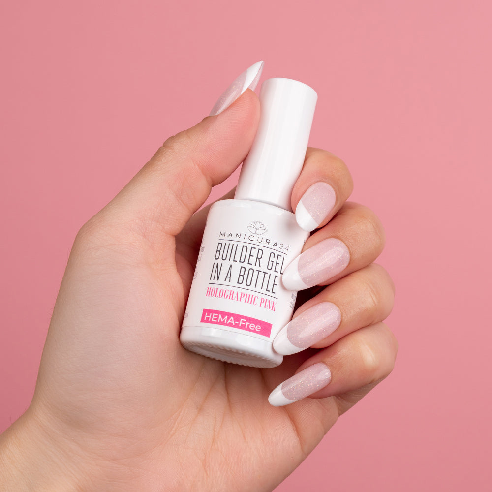 Builder Gel in a Bottle Holographic Pink