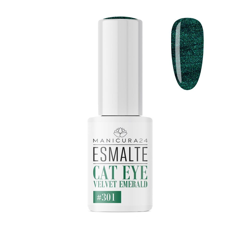Esmalte semipermanente Cat Eye Velvet Emerald #301
