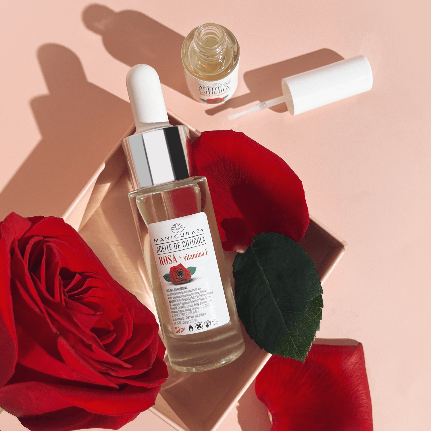 Aceite de cutícula ROSA + Vitamina E