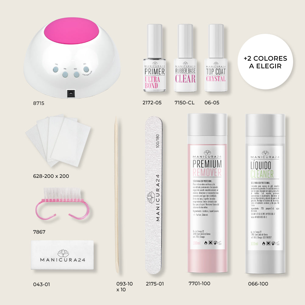 Kit de Esmalte Semipermanente con Lámpara 48W