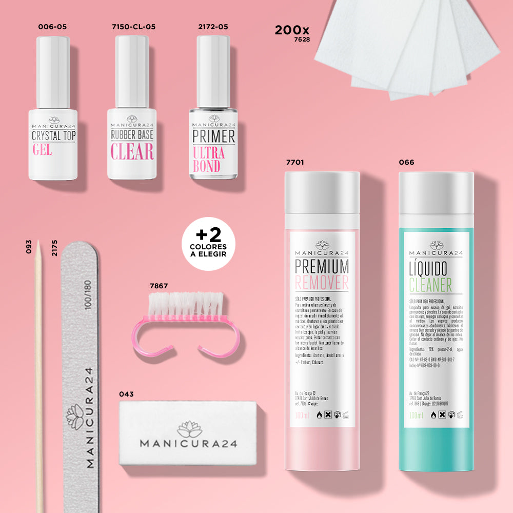 Kit esmalte semipermanente - sin lámpara