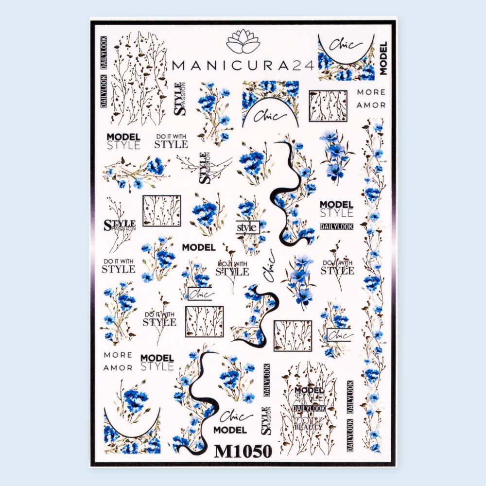 Pegatinas al agua - Blue Orchid