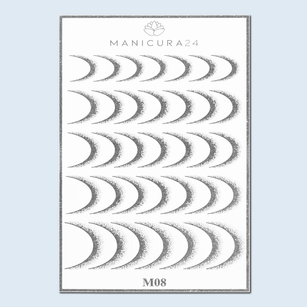 Pegatinas al Agua - Silver French Moon