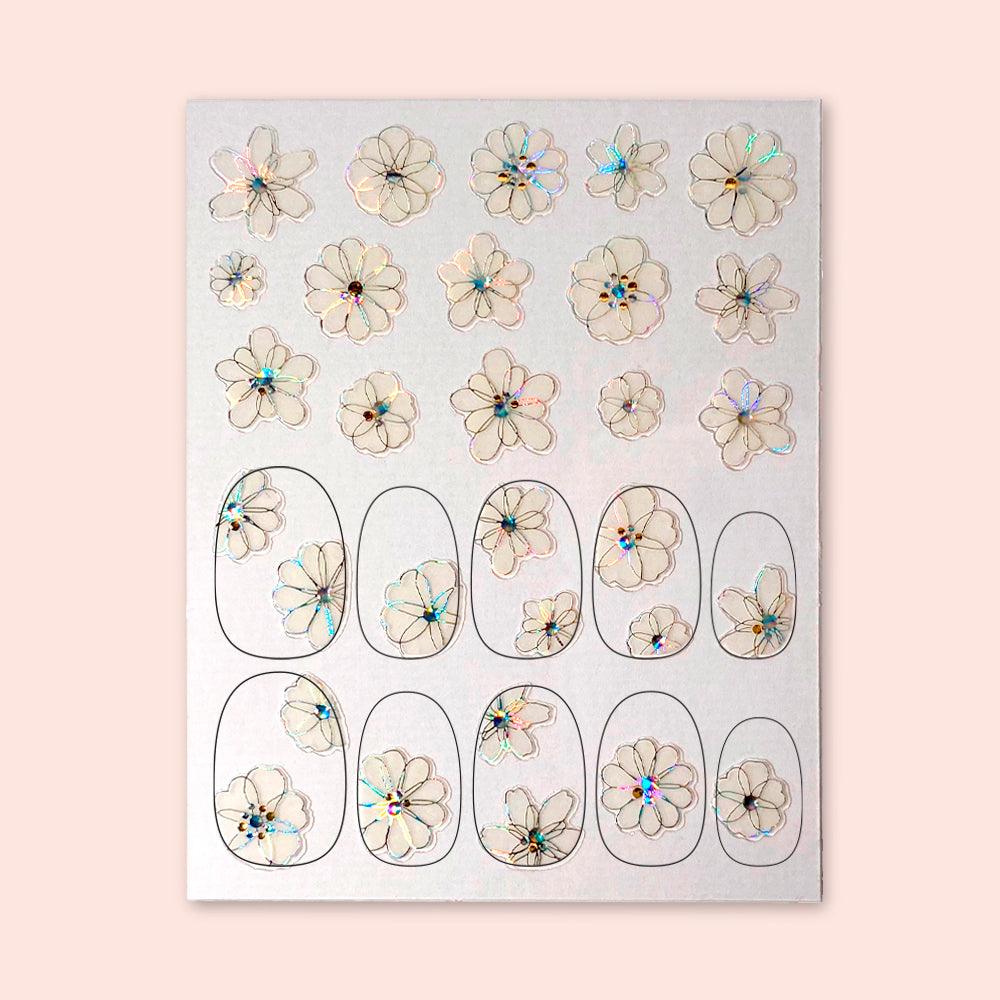 Nailart Sticker – Glowing Flowers