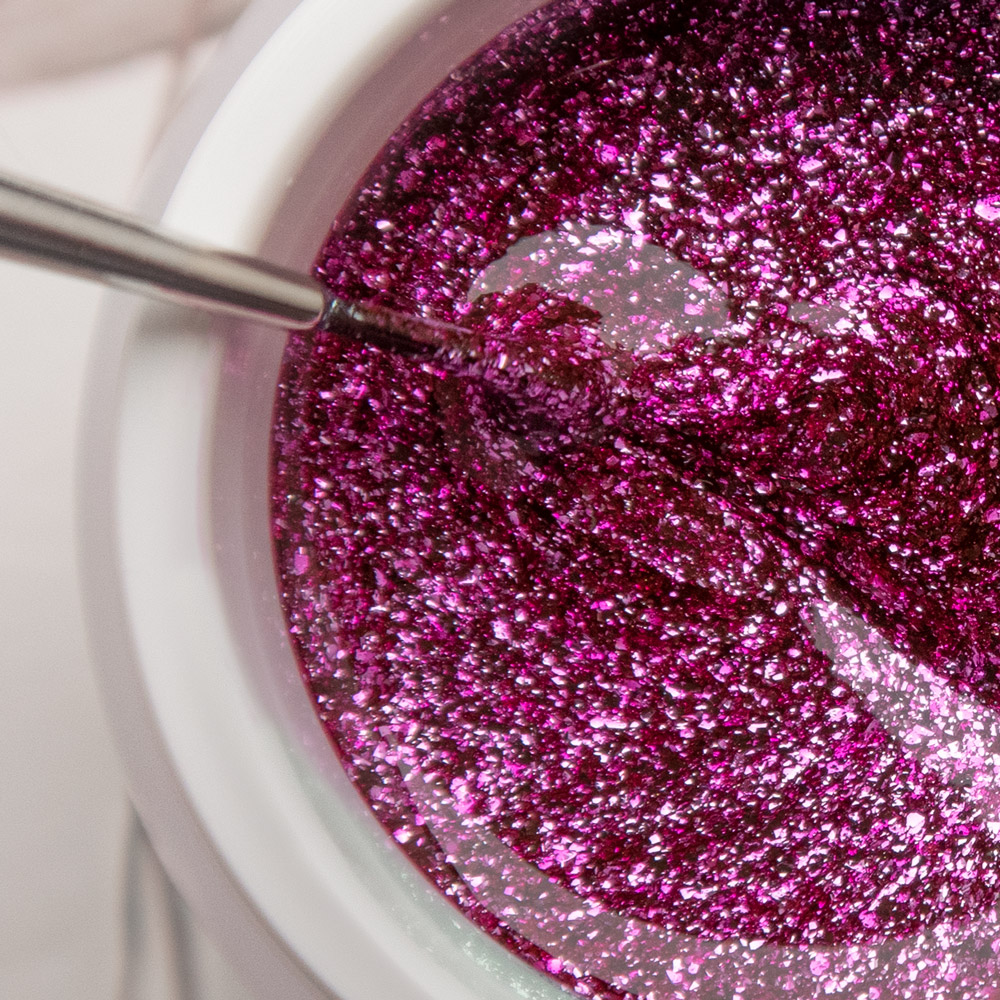 Glitter Gel UV con purpurina para uñas - Glam Pink