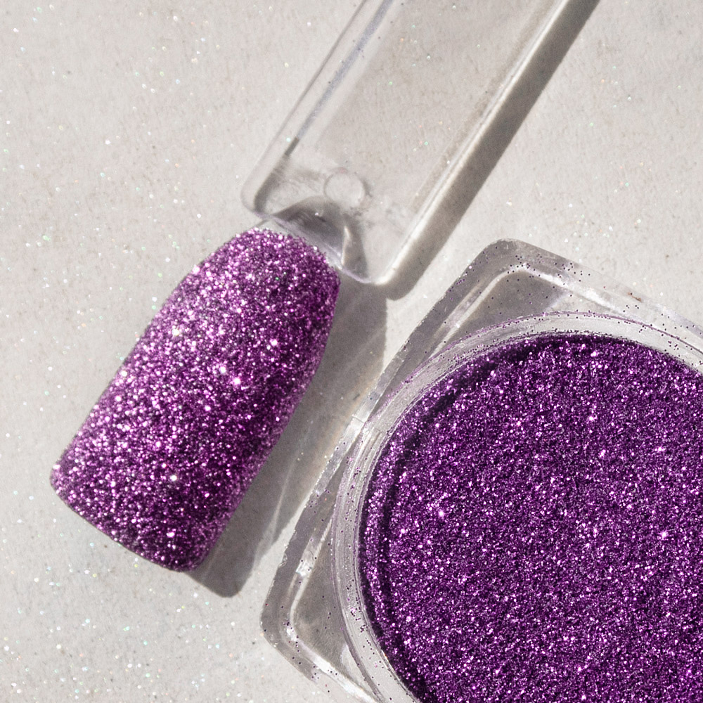 Purpurina lila suave decoración uñas glitter