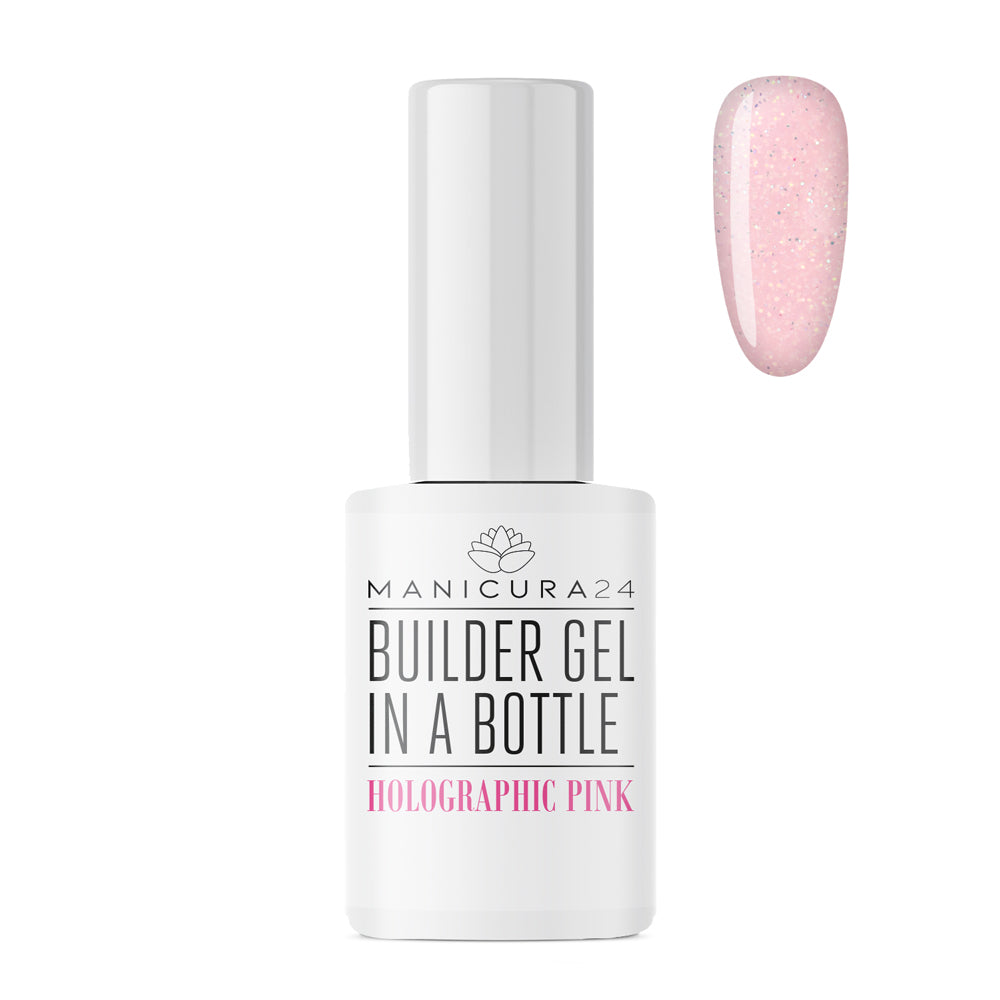 Builder Gel in a Bottle Holographic Pink