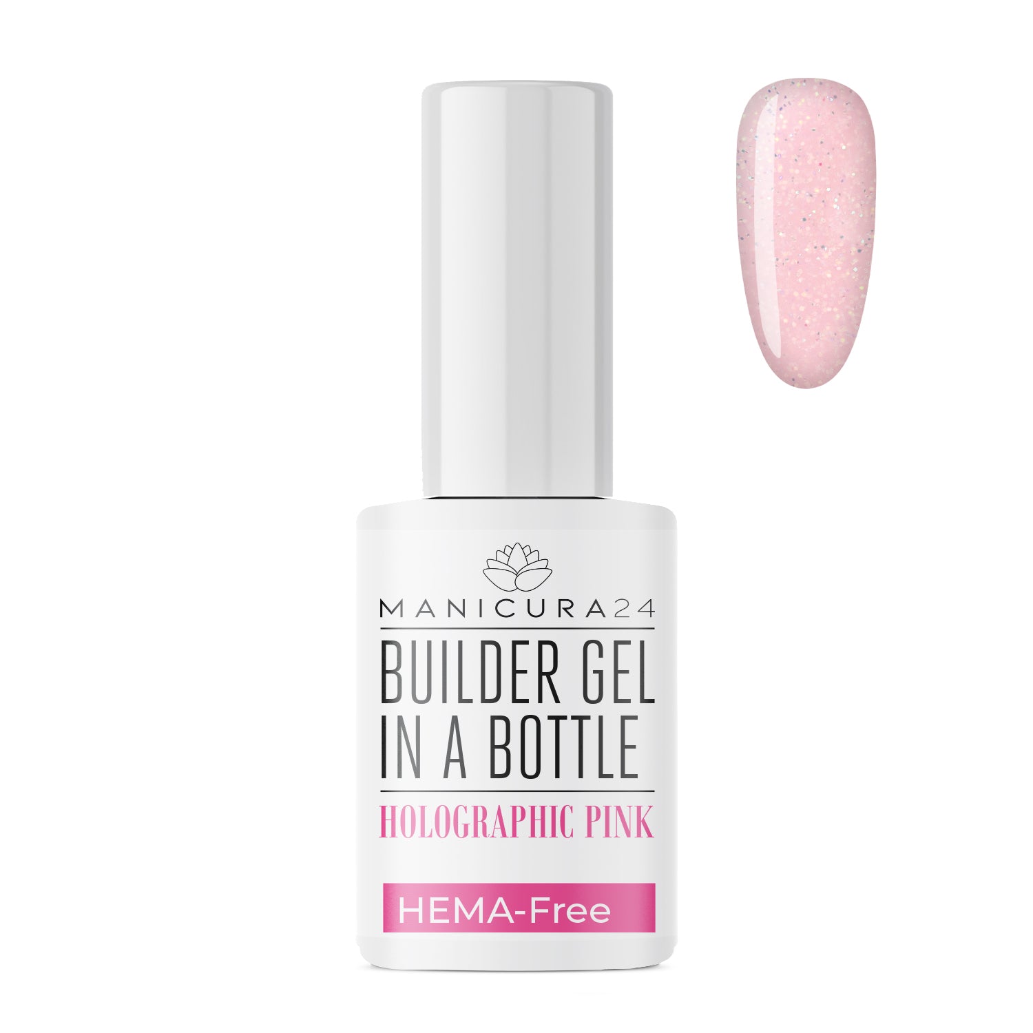Builder Gel in a Bottle Holographic Pink