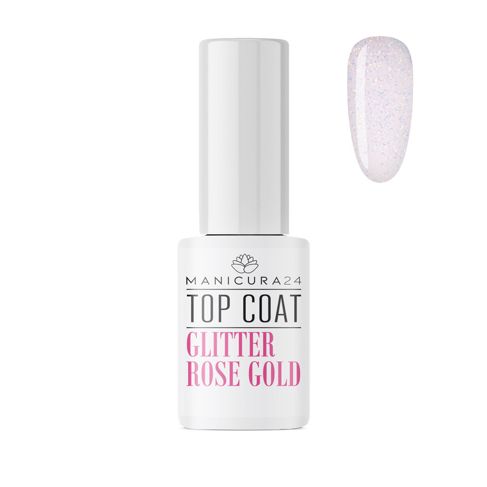 Top Coat Glitter Rose Gold