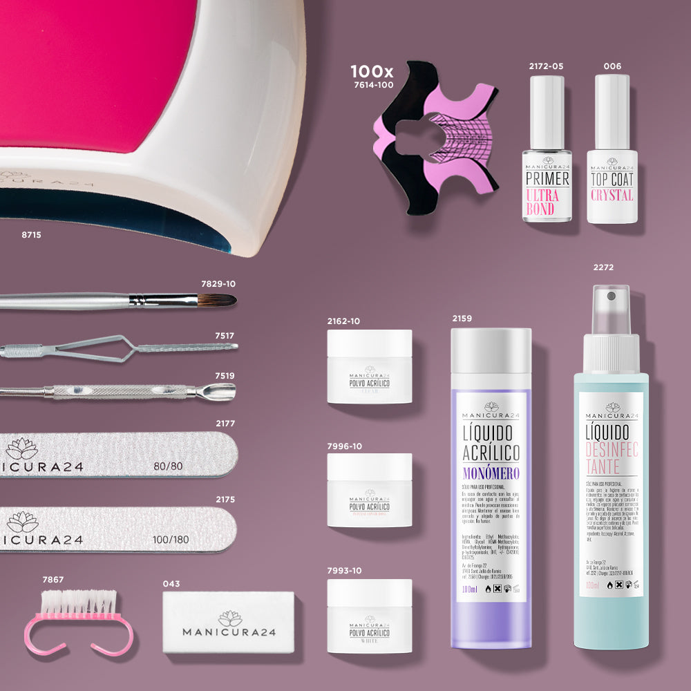 Kit profesional acrílico - Lámpara 48W