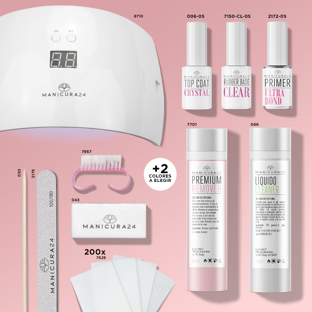 Kit principiante esmalte semipermanente - Lámpara 24W