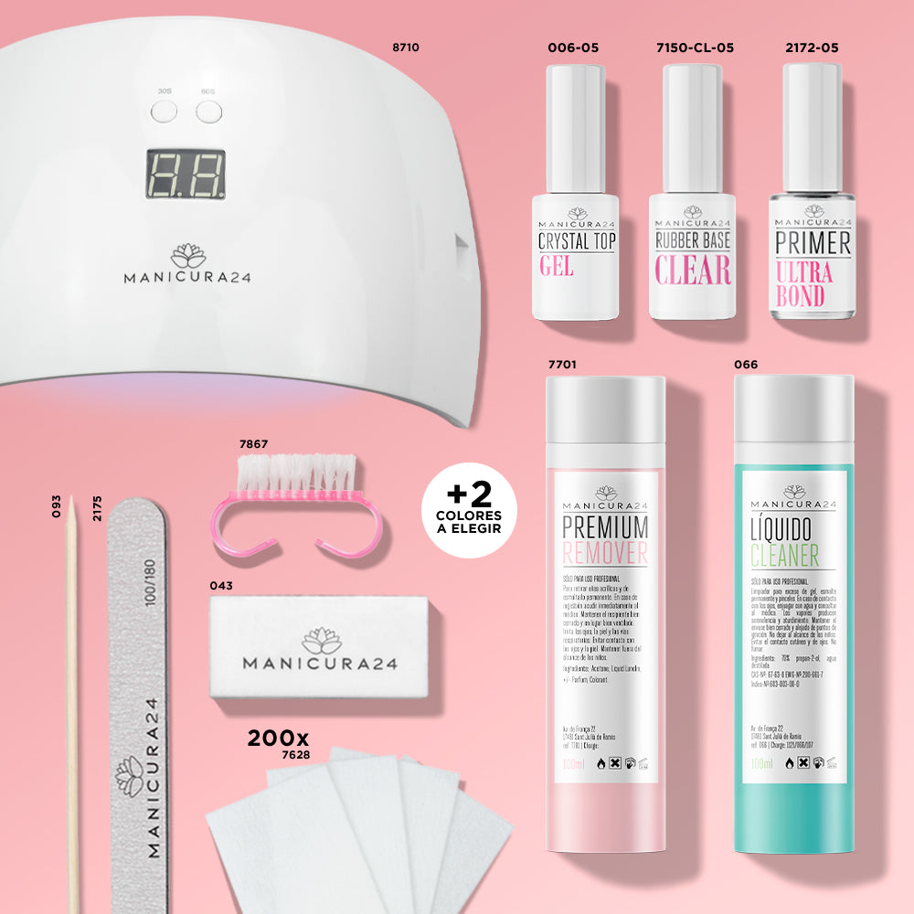 Kit principiante esmalte semipermanente - Lámpara 24W