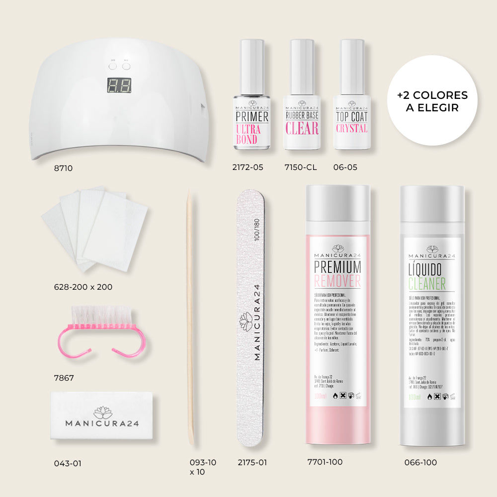 Kit de Esmalte Semipermanente con Lámpara 24W