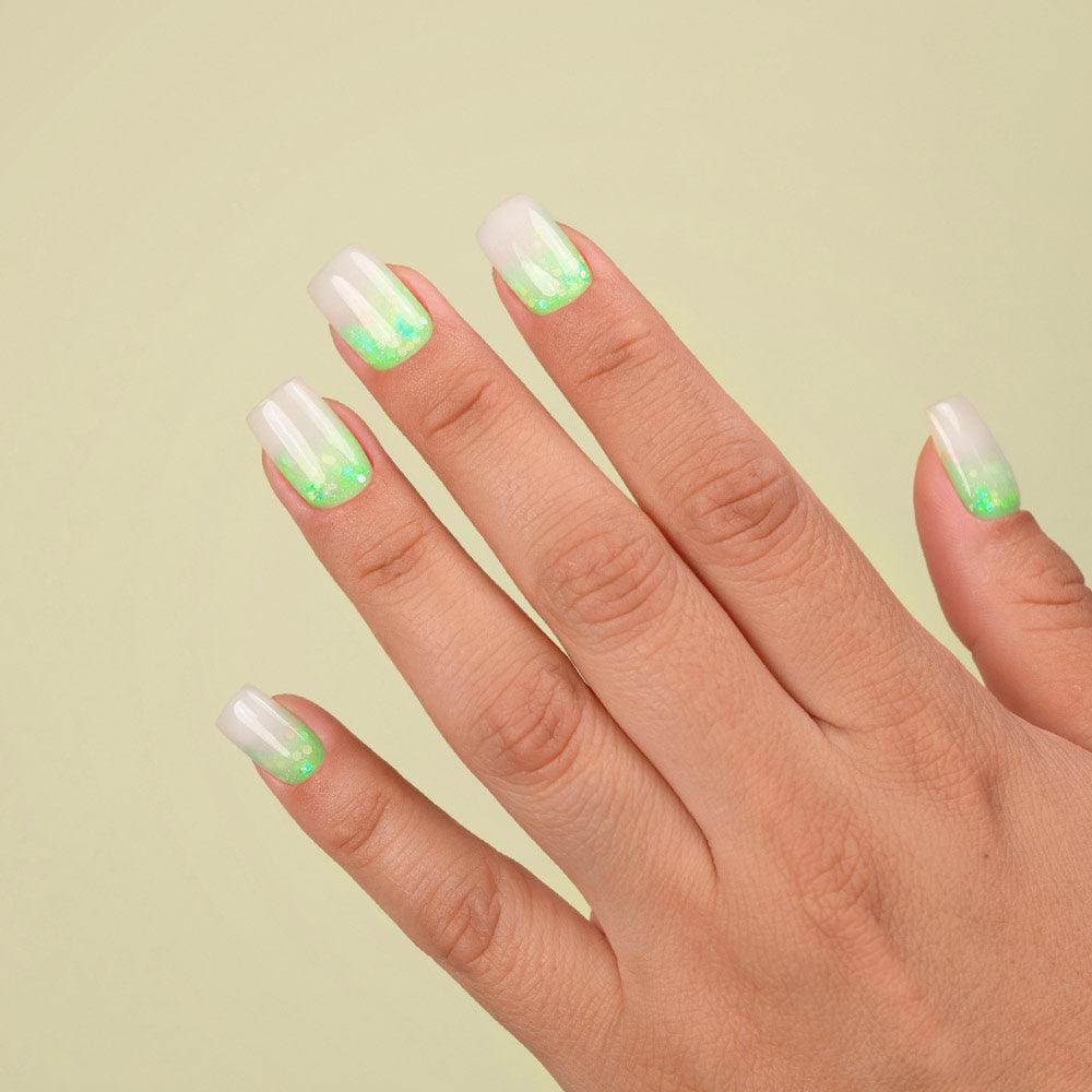 builder gel glitter lime 2