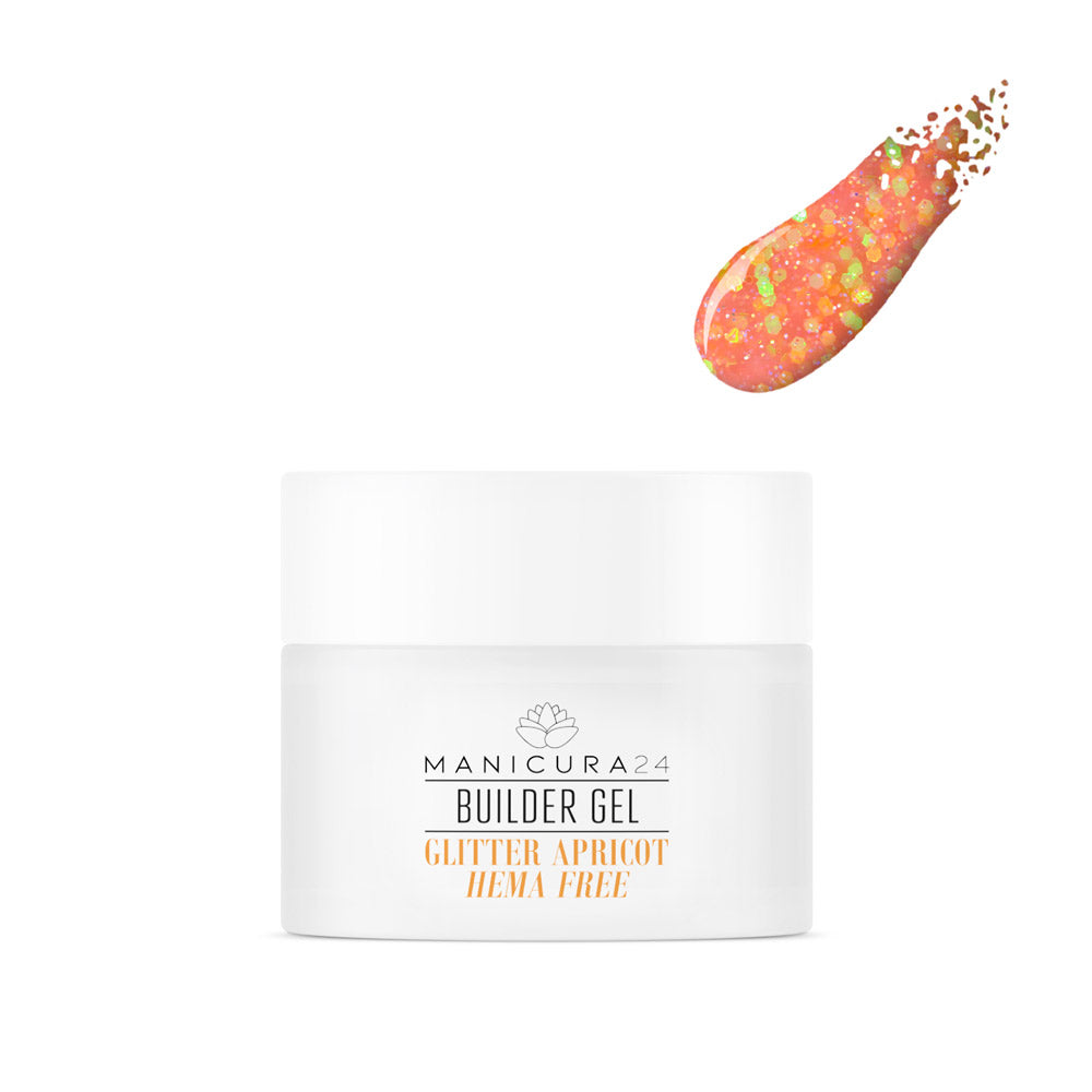 Builder Gel Glitter Apricot - HEMA Free
