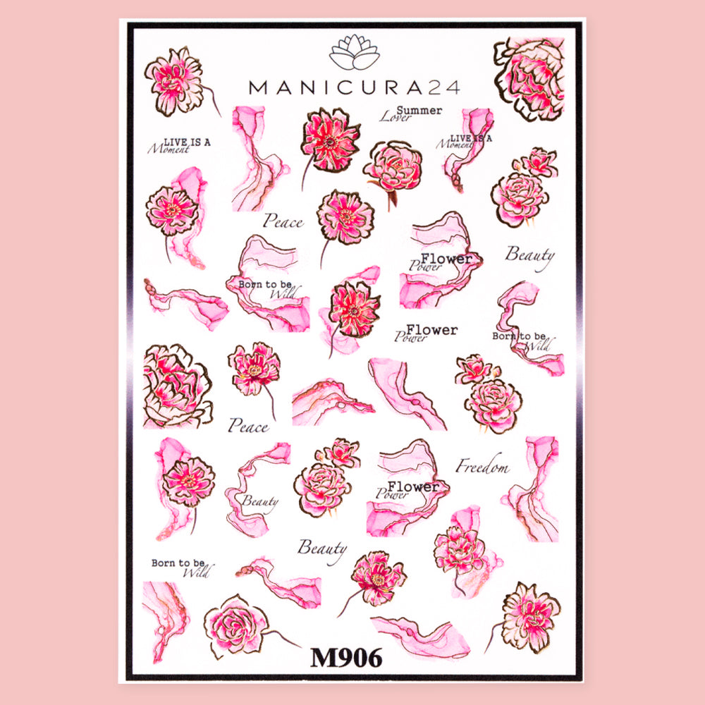 Pegatinas al agua - Peony Fantasy