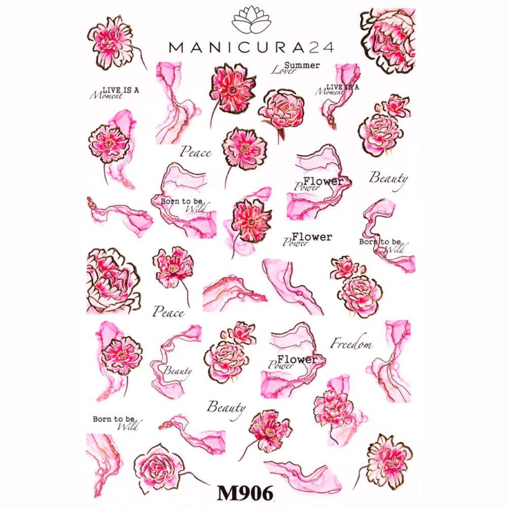 Pegatinas al agua - Peony Fantasy