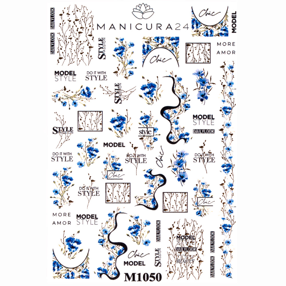 Pegatinas al agua - Blue Orchid
