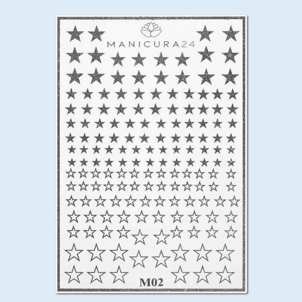 Pegatinas al Agua - Silver Stars