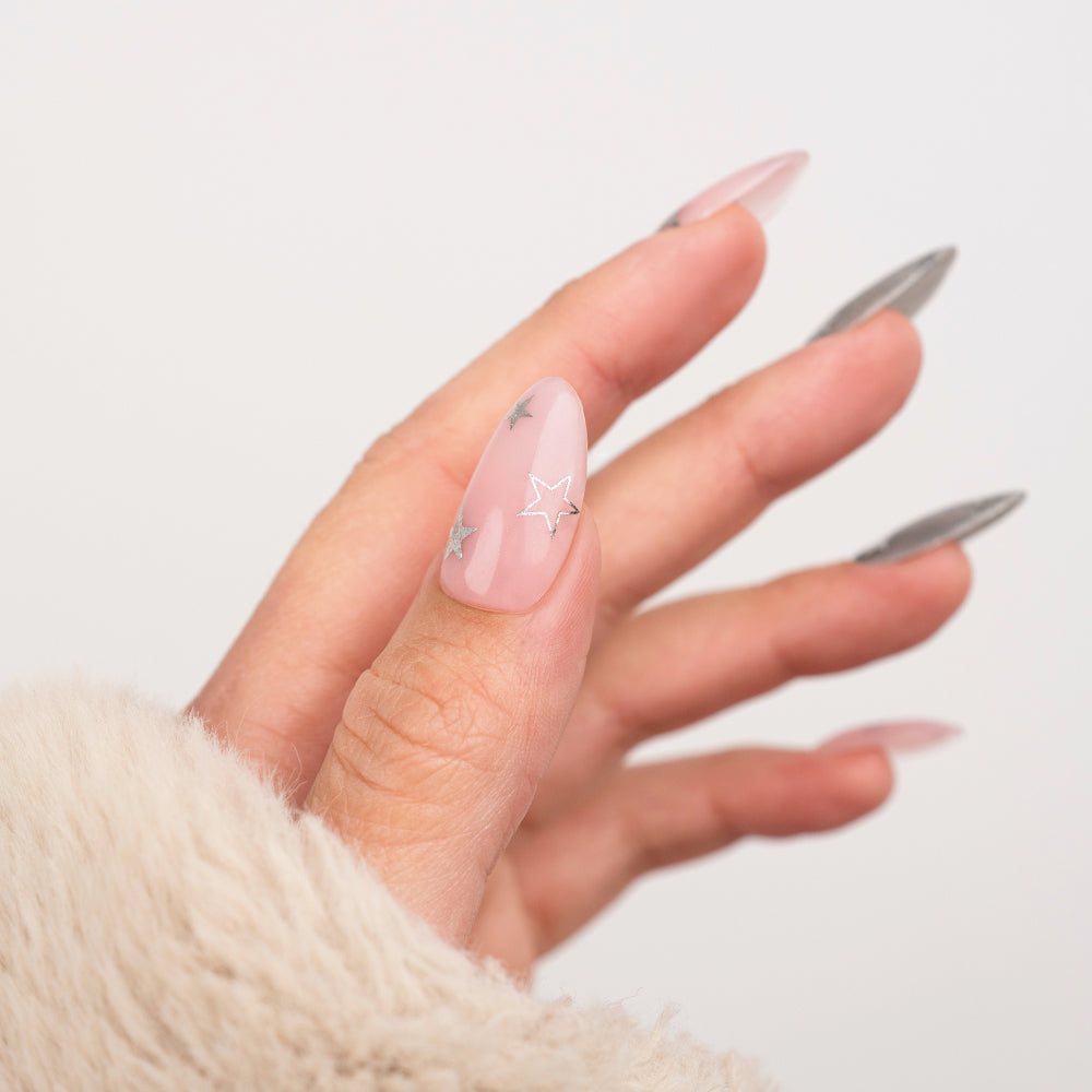 Pegatinas al Agua - Silver Stars