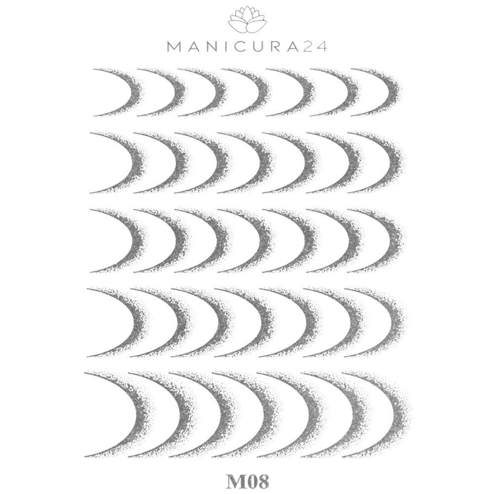 Pegatinas al Agua - Silver French Moon