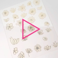 Nailart Sticker – Golden Bloom