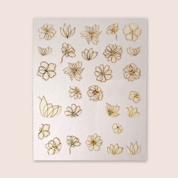 Nailart Sticker – Golden Bloom